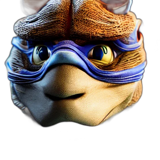 mask, hat, animal, face, 3d render, photorealistic, concept art, still transparent PNG cut-out