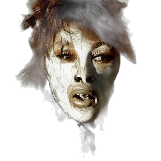 mask, face, creature, photorealistic transparent PNG cut-out