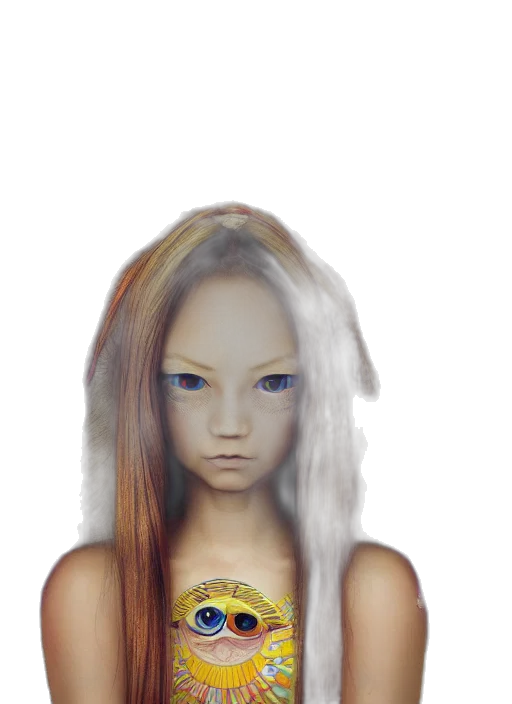face, jewelry, mask, hair transparent PNG cut-out