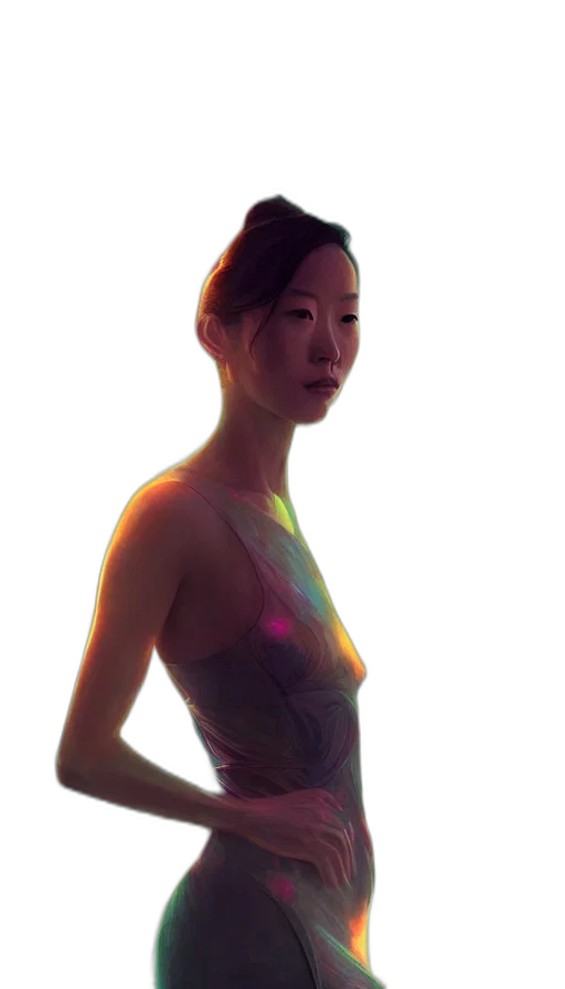 dress, robot, face, creature transparent PNG cut-out