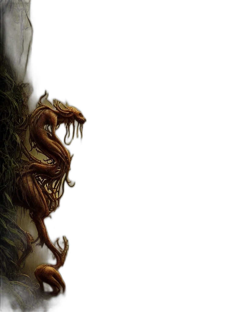 dragon, creature, face, mask, concept art, fantasy art, photorealistic, 3d render transparent PNG cut-out