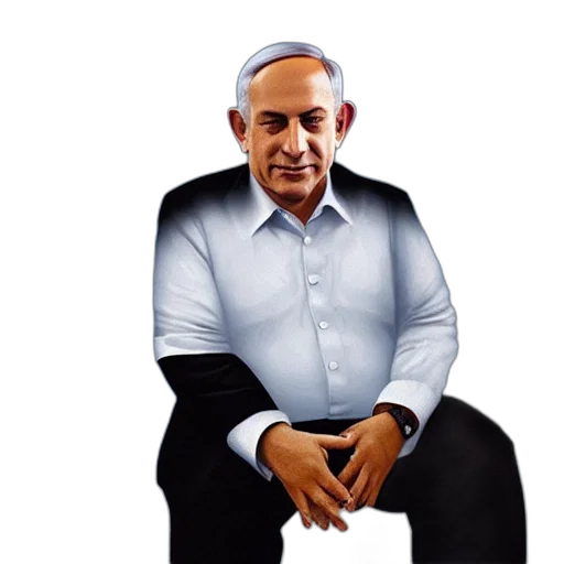 staff, face, concept art, cartoon, photorealistic, benjamin, netanyahu, sitting transparent PNG cut-out