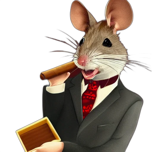 animal, staff, cartoon, 3d render transparent PNG cut-out