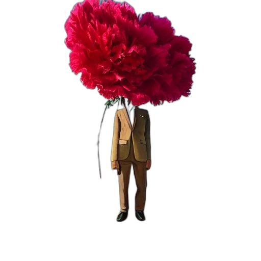 flower, staff, hat, umbrella transparent PNG cut-out