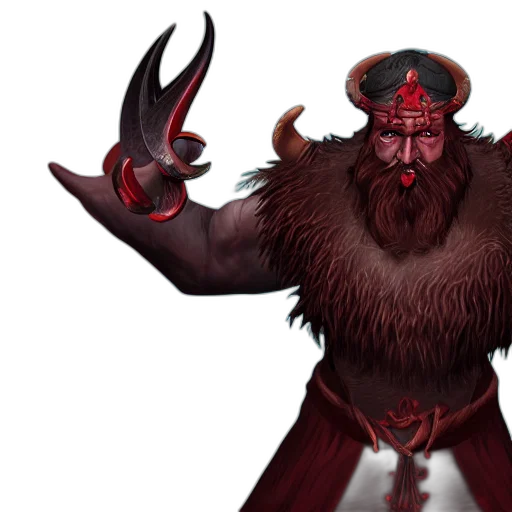 creature, concept art, 3d render, fantasy art, red, dnd, render, man transparent PNG cut-out