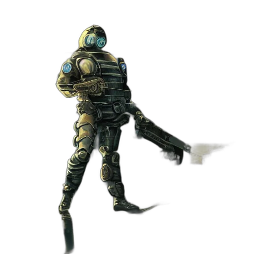 robot, weapon, staff, creature transparent PNG cut-out
