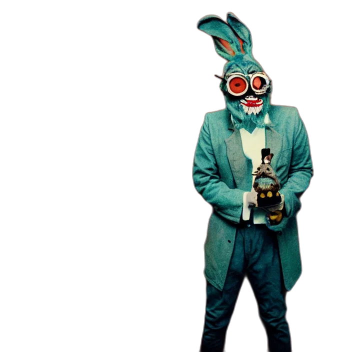 mask, robot, jacket, animal, concept art, 3d render, kodak, portra transparent PNG cut-out