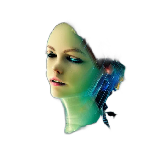robot, face, mask, cyberpunk transparent PNG cut-out