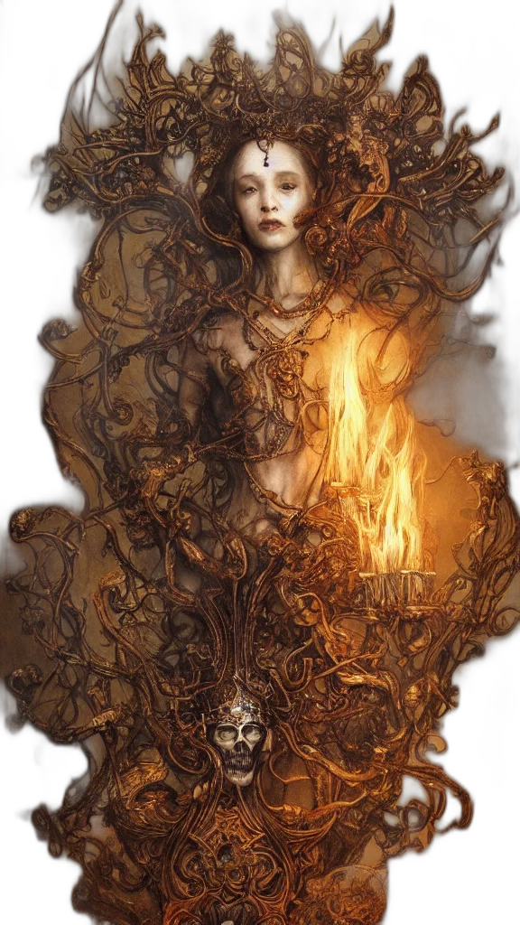 dress, mask, face, fantasy art, concept art, comic book art, photorealistic, fire transparent PNG cut-out