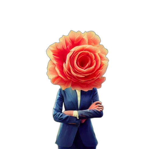 flower, dress, crown, staff, pixel art, watercolor, concept art, 3d render transparent PNG cut-out