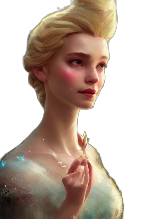 dress, face, jewelry, crown, fantasy art, concept art, photorealistic, 3d render transparent PNG cut-out