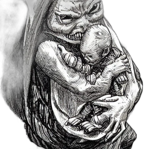 creature, mask, face, concept art transparent PNG cut-out