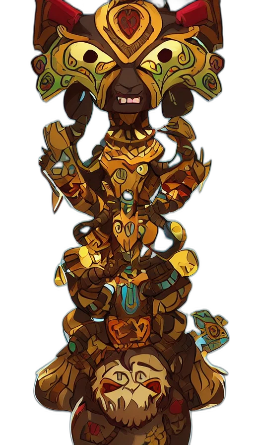 robot, mask, staff, crown transparent PNG cut-out