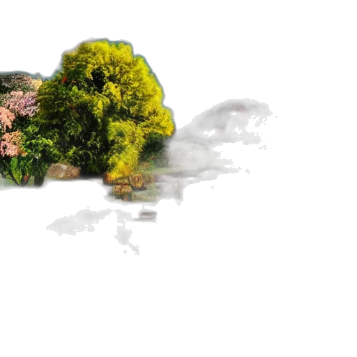 tree, crown, flower, dragon, photorealistic, 3d render, concept art, fantasy art transparent PNG cut-out