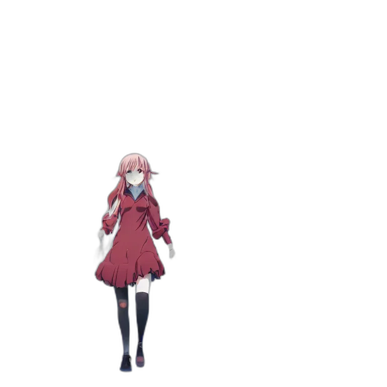 dress, creature, robot, staff, anime, pixel art, concept art, 3d render transparent PNG cut-out