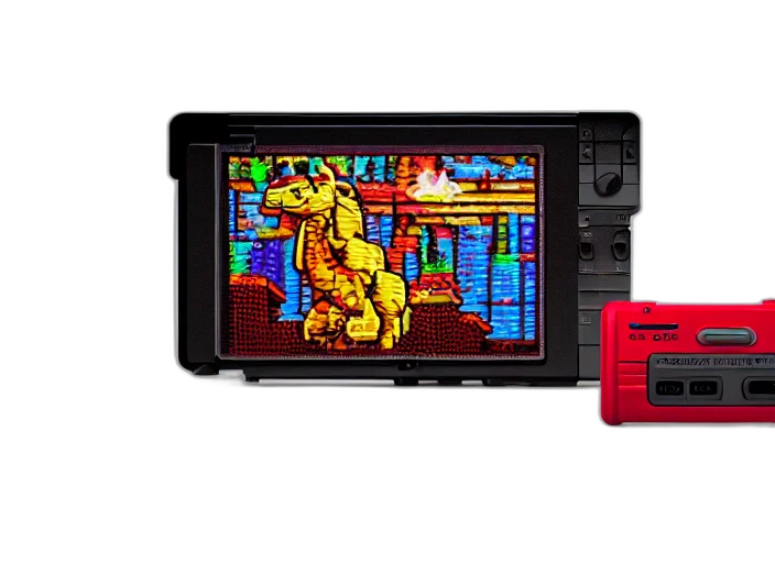dragon, pixel art, red, commercial transparent PNG cut-out