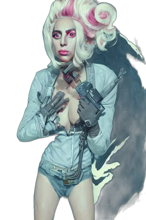 weapon, jacket, mask, staff transparent PNG cut-out