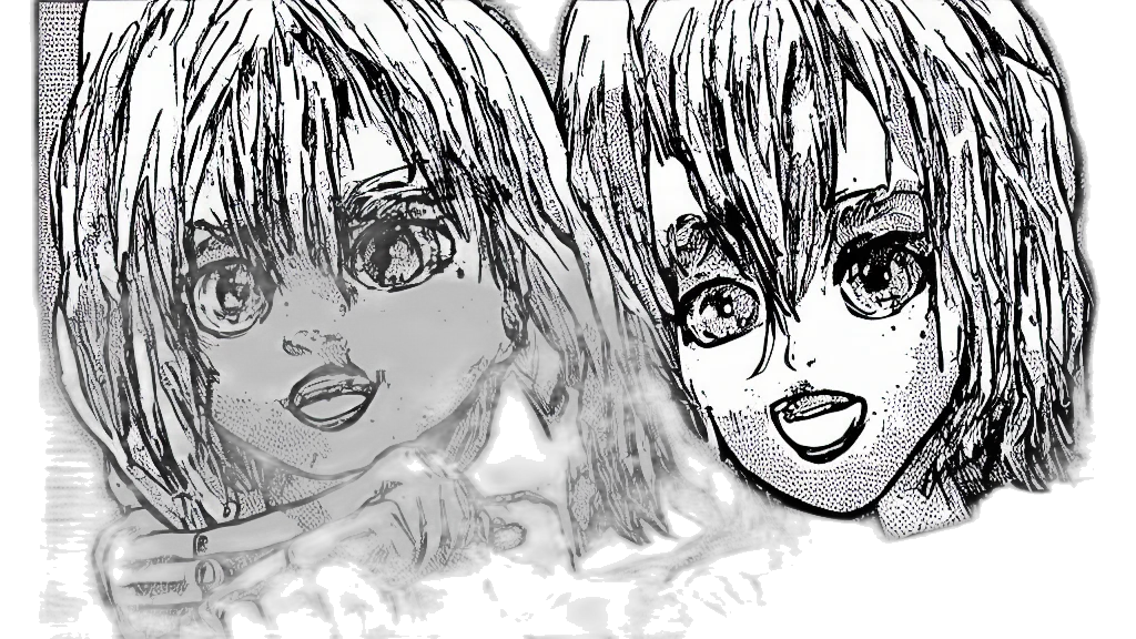face, anime, pencil sketch, cartoon, photorealistic, underwater, monochrome, small transparent PNG cut-out