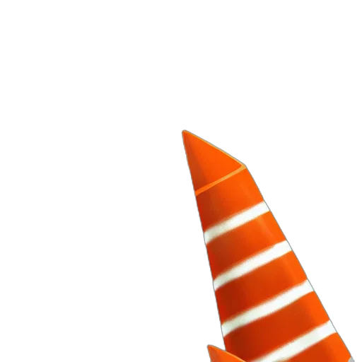 hat, staff, umbrella, weapon, 3d render, photorealistic, concept art, orange transparent PNG cut-out