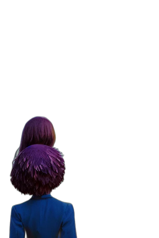 hair, dress, jacket, creature, 3d render, concept art, pixel art, photorealistic transparent PNG cut-out