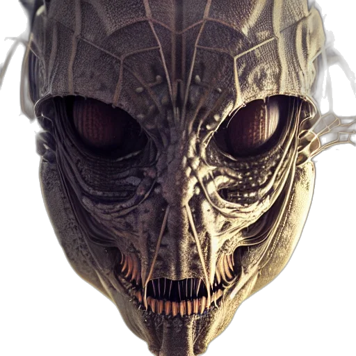 mask, face, creature, animal, 3d render, concept art, photorealistic, fantasy art transparent PNG cut-out