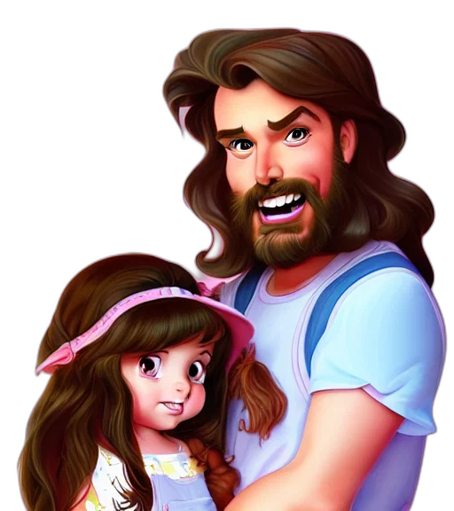 hair, cartoon, concept art, photorealistic transparent PNG cut-out