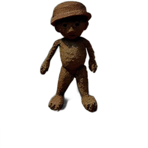 hat, staff, creature, robot, 3d render, pixel art, concept art, cartoon transparent PNG cut-out