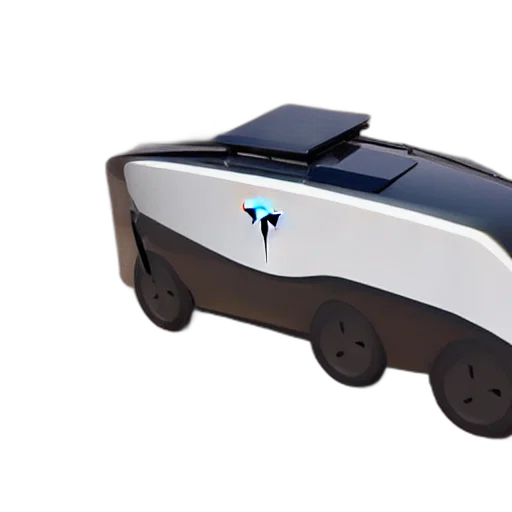 robot, car, 3d render, concept art, tesla, hover, truck transparent PNG cut-out