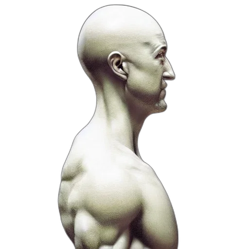 face, mask, robot, hair, photorealistic, 3d render, concept art, cyberpunk transparent PNG cut-out