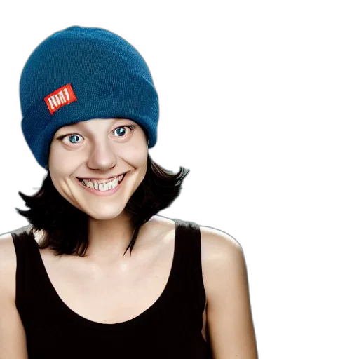 hat, face, hair, jacket transparent PNG cut-out