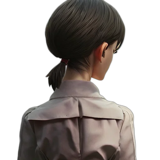 jacket, staff, hair, face, concept art, photorealistic, 3d render, fantasy art transparent PNG cut-out
