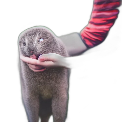 creature, animal, mask, hat, photorealistic, 3d render, vaporwave, concept art transparent PNG cut-out