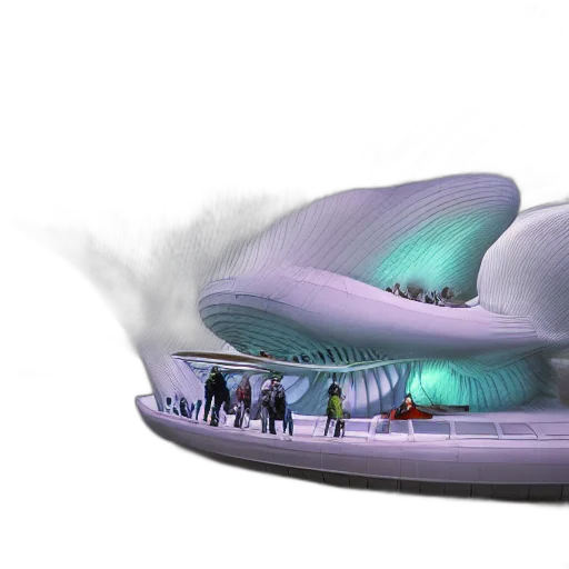 building, hat, concept art, 3d render, photorealistic, outer space, santiago, calatrava transparent PNG cut-out