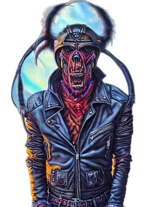 jacket, mask, face, creature transparent PNG cut-out