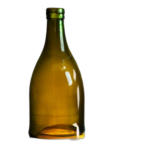 bottle, food, weapon, crown, 3d render, photorealistic, golden, placed transparent PNG cut-out