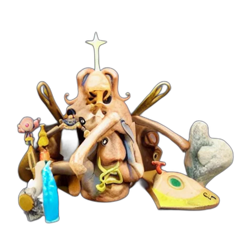 staff, jewelry, furniture, animal, concept art, 3d render, fantasy art, pixel art transparent PNG cut-out
