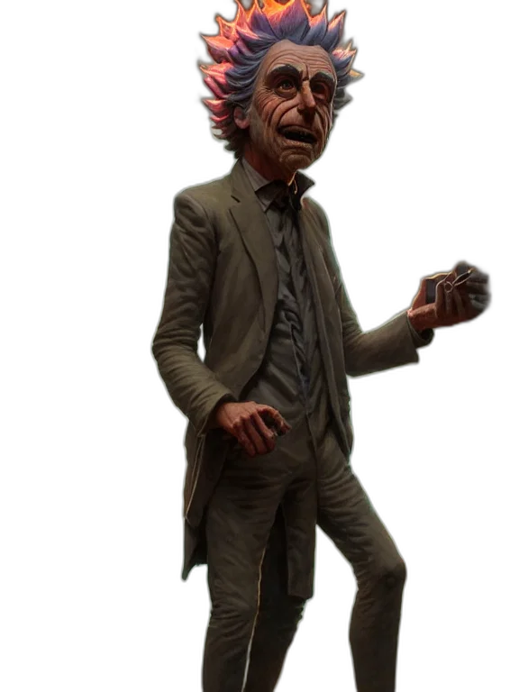staff, creature, mask, jacket transparent PNG cut-out