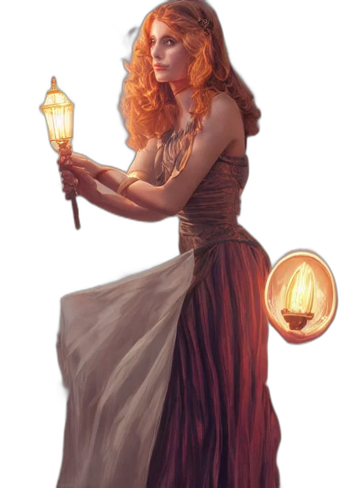 dress, staff, sword, jewelry transparent PNG cut-out