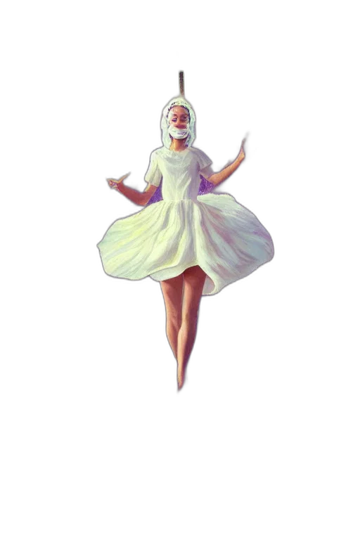 dress, staff, creature, mask, concept art, pixel art, fantasy art, watercolor transparent PNG cut-out