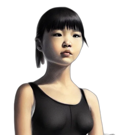 dress, face, photorealistic, 3d render transparent PNG cut-out