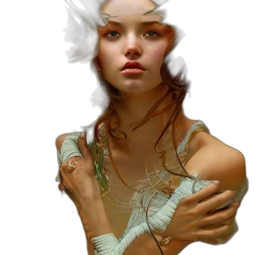 jewelry, crown, face, mask, fantasy art, concept art, photorealistic, oil painting transparent PNG cut-out