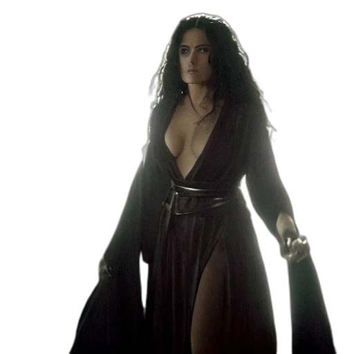dress, jacket, concept art, fire, movie, still, salma, hayek transparent PNG cut-out