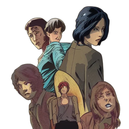 comic book art, concept art, fantasy art, earth tones transparent PNG cut-out
