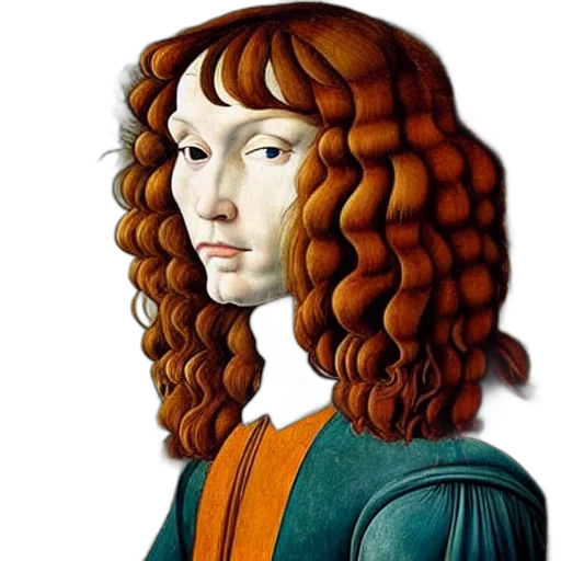 face, hair, staff, photorealistic transparent PNG cut-out