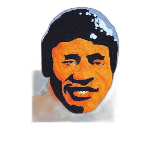 face, photorealistic, oil painting, orange transparent PNG cut-out