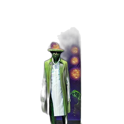 staff, jacket, robot, hat transparent PNG cut-out