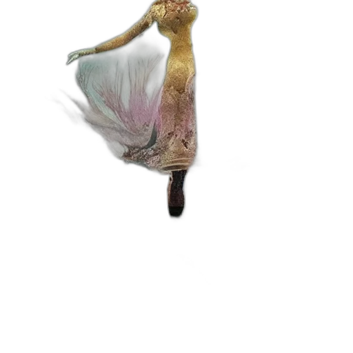 dress, staff, creature, hair, concept art, photorealistic, 3d render, fantasy art transparent PNG cut-out