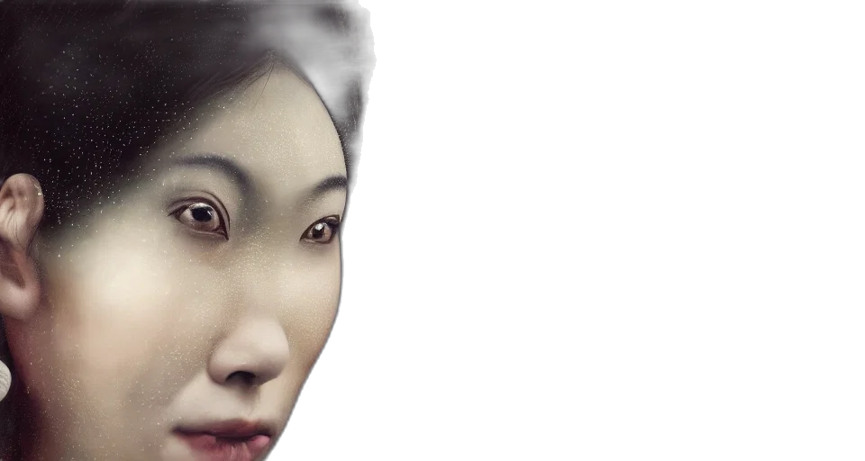 face, mask, robot, photorealistic transparent PNG cut-out