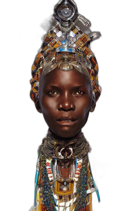 crown, jewelry, face, mask, photorealistic, concept art, 3d render, retro transparent PNG cut-out