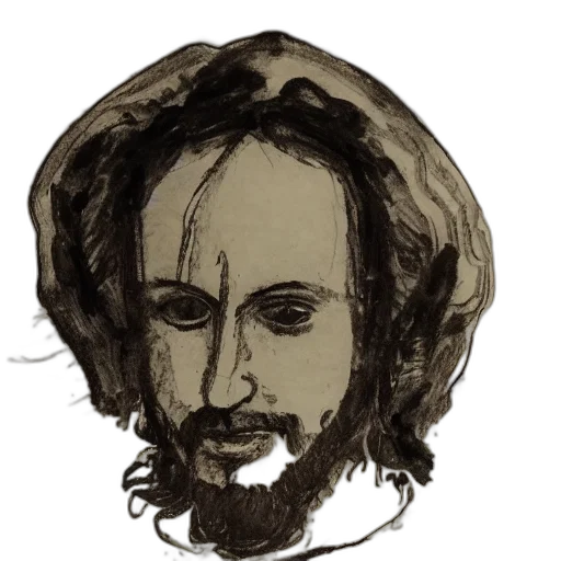 face, mask, hair, staff, photorealistic, concept art, pencil sketch, oil painting transparent PNG cut-out